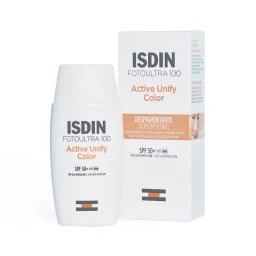 ضد آفتاب فلوئیدی با SPF50 رنگی مدل ACTIVE UNIFY مناسب انواع پوست حجم 50 میل ایزدین