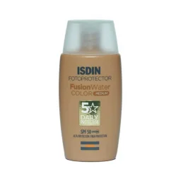 ضد آفتاب فلوئیدی با SPF50 مدیوم مدل FUSION WATER مناسب انواع پوست حجم 50 میل ایزدین