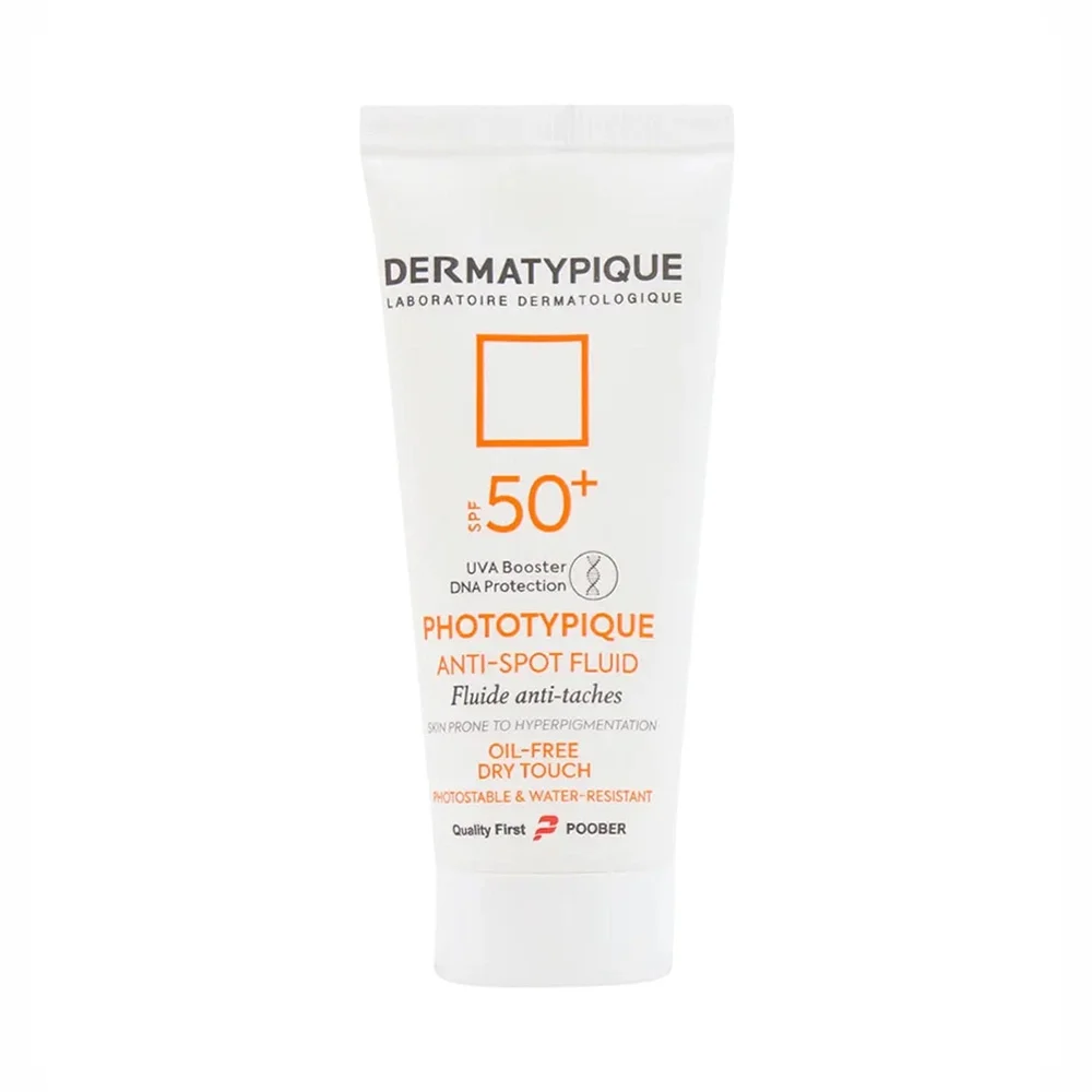 ضد آفتاب فلوئیدی با SPF50 روشن کننده مدل فتوتيپيک حجم 40 میل درماتیپیک