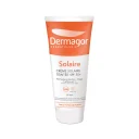 کرم ضد آفتاب با SPF50 رنگی بژ روشن مناسب انواع پوست حجم 40 میل درماگور