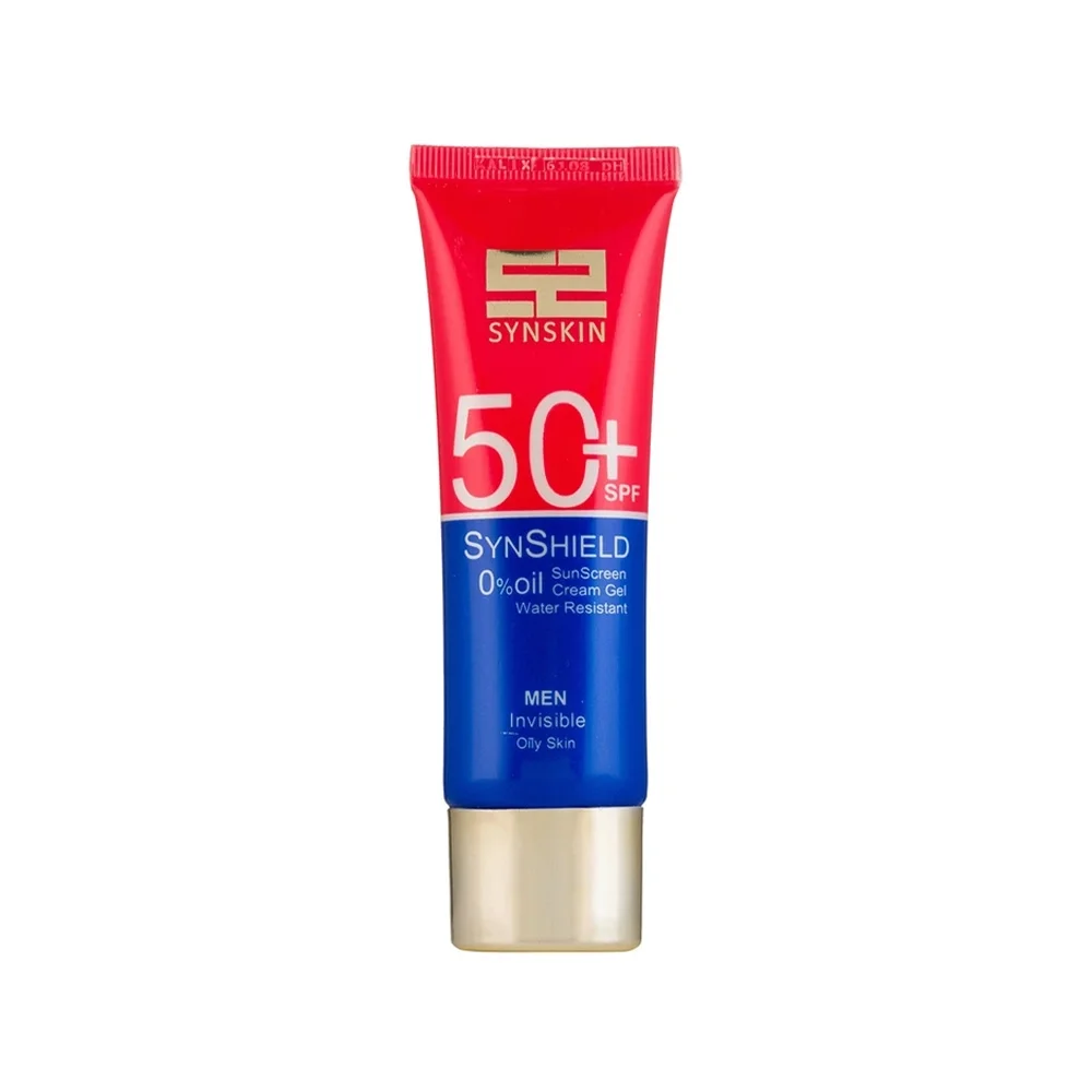 کرم ژل ضد آفتاب با SPF50 بی رنگ مخصوص آقایان حجم 50 میل ساین اسکین