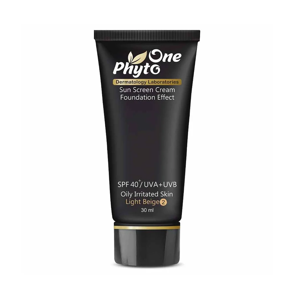 کرم ضد آفتاب با SPF40 رنگی بژ روشن مناسب پوست چرب و حساس حجم 30 میل فیتووان