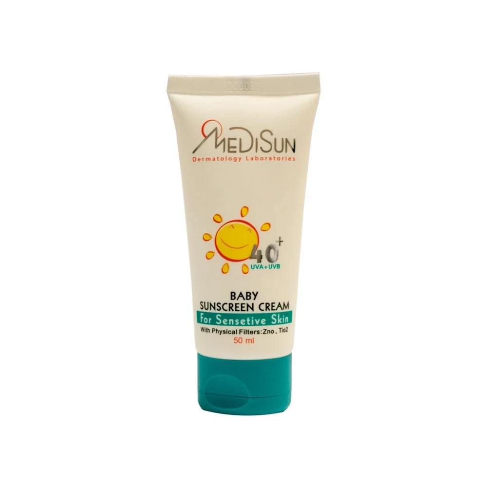 کرم ضد آفتاب کودک با SPF40 مناسب پوست حساس حجم 50 میل مدیسان
