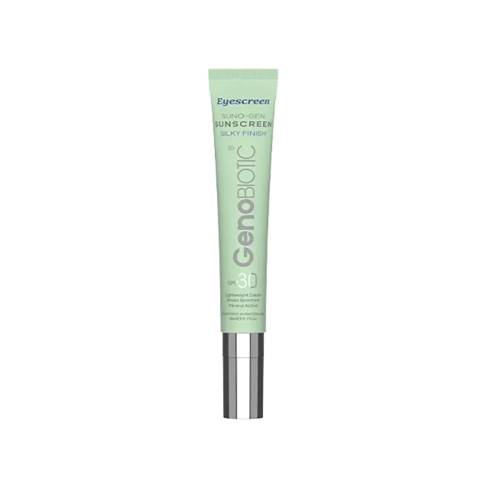 کرم ضد آفتاب دور چشم با SPF30 حجم 20 میل ژنوبایوتیک