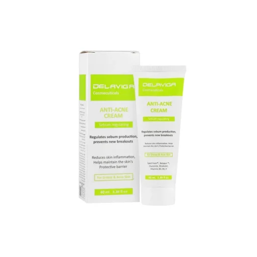 کرم آبرسان و مرطوب‌کننده مناسب پوست‌های چرب حجم 40 میل دلاویگا