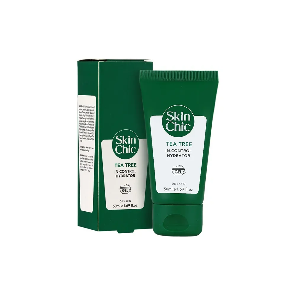 کرم ژل آبرسان حاوی روغن درخت چای مناسب پوست چرب و دارای آکنه حجم 50 میل اسکین شیک