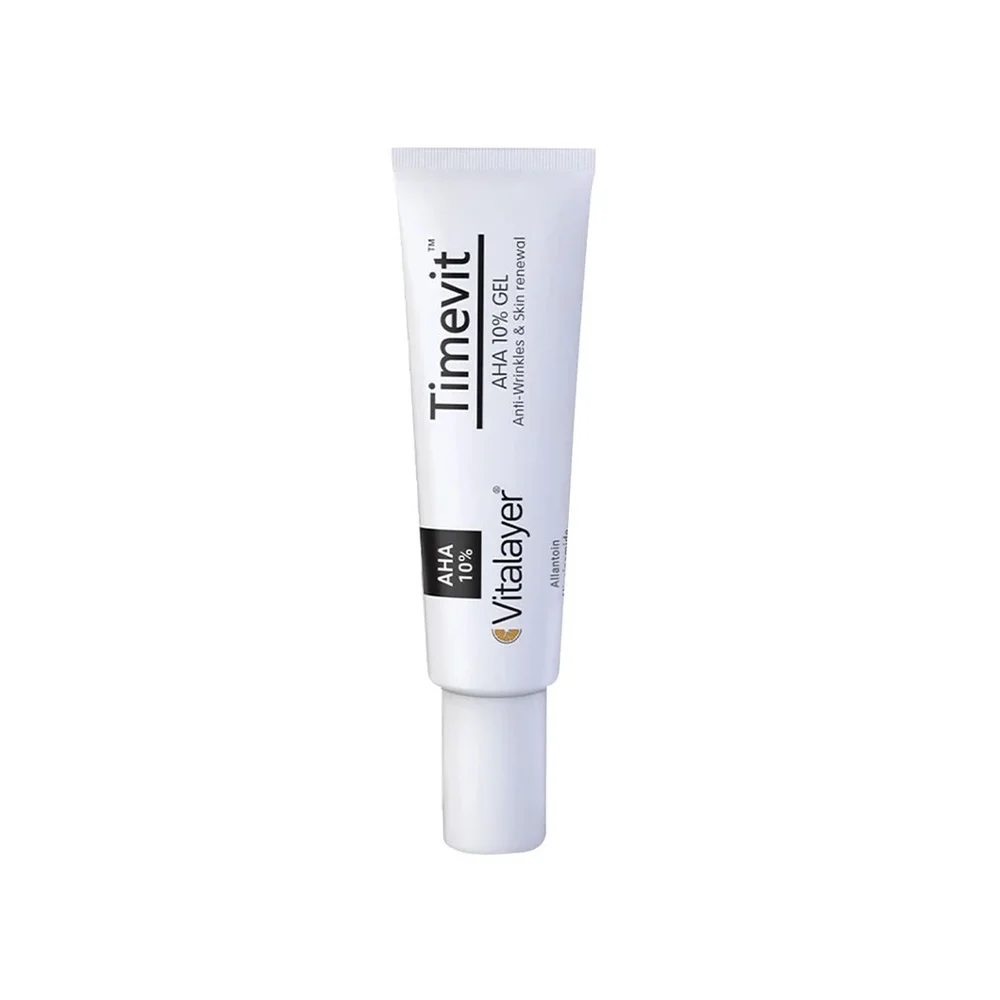 کرم ژل لایه بردار مدل Timevit حاوی 10 درصد AHA حجم 30 میل ویتالیر