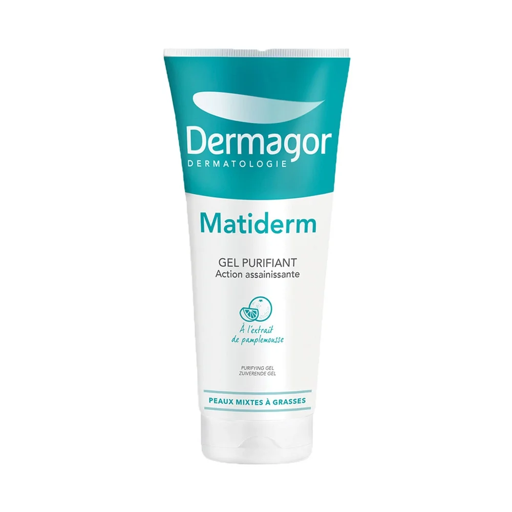 ژل پاک کننده مدل Matiderm مناسب پوست چرب حجم 200 میل درماگور