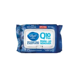 دستمال مرطوب پاک‌کننده آرایش حاوی Q10 میوه‌ای 50 برگ دافی