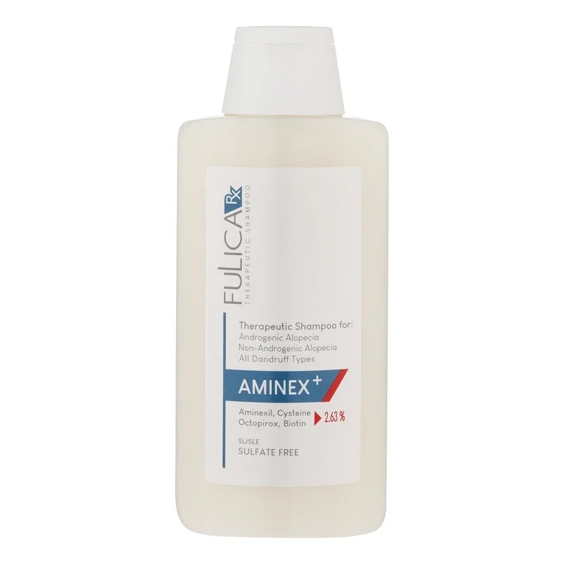 شامپو تقویت کننده و ضد ریزش مو مدل Aminex Plus بدون سولفات حجم 200 میل فولیکا آر ایکس