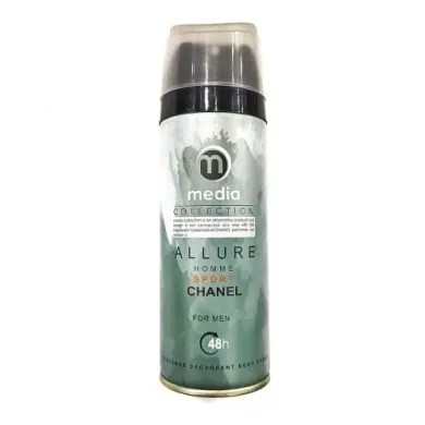 اسپری مردانه مدل Allure Sport Men حجم 200 میل مدیا