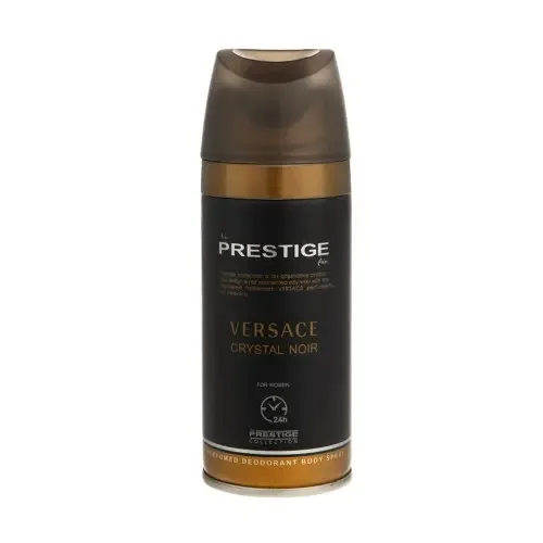 اسپری بدن زنانه مدل Versace Crystal Noir حجم 150 میل پرستیژ