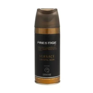اسپری بدن زنانه مدل Versace Crystal Noir حجم 150 میل پرستیژ