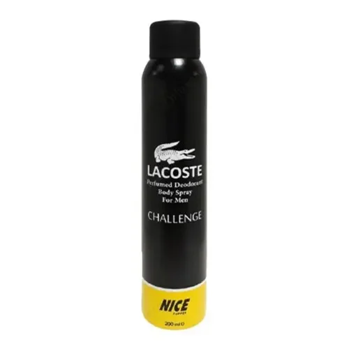 اسپری بدن مردانه مدل Lacoste Challenge حجم 200 میل نایس