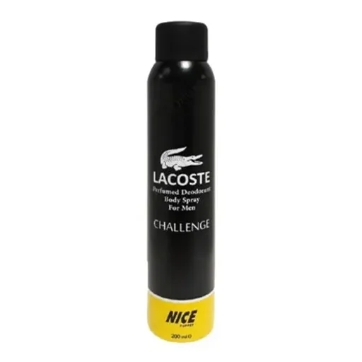 اسپری بدن مردانه مدل Lacoste Challenge حجم 200 میل نایس