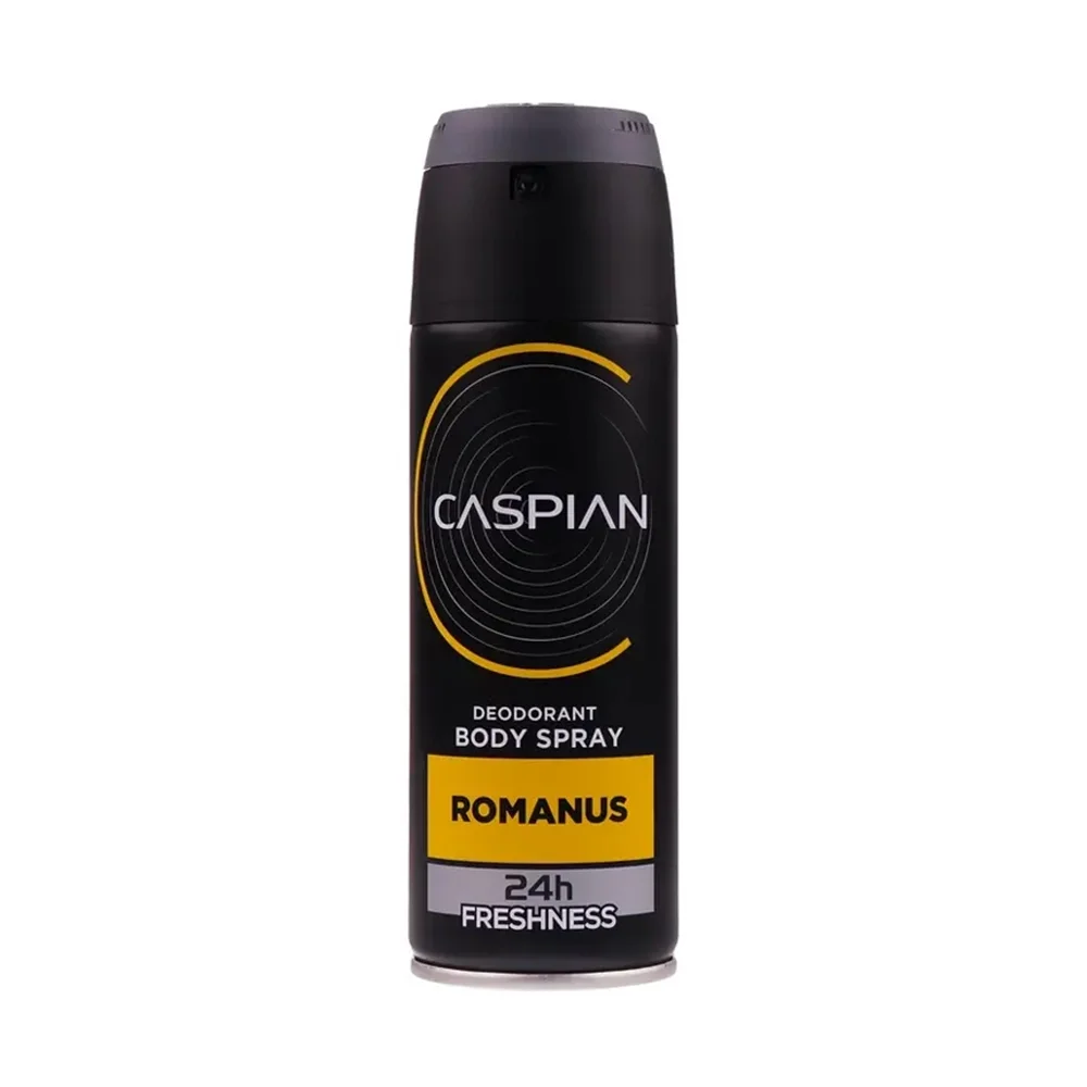 اسپری دئودورانت بدن مردانه Romanous حجم 150 میل کاسپین