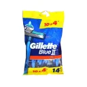 تیغ 2 لبه مردانه مدل Blue 2 Plus بسته 14 عددی ژیلت
