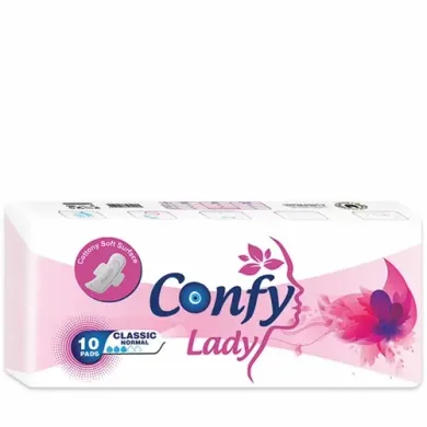 نوار بهداشتی لیدی مدل Classic Normal بسته 10 عددی کانفی