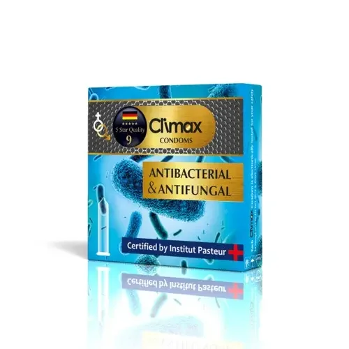 کاندوم مدل Anti Bacterial بسته 3 عددی کلایمکس
