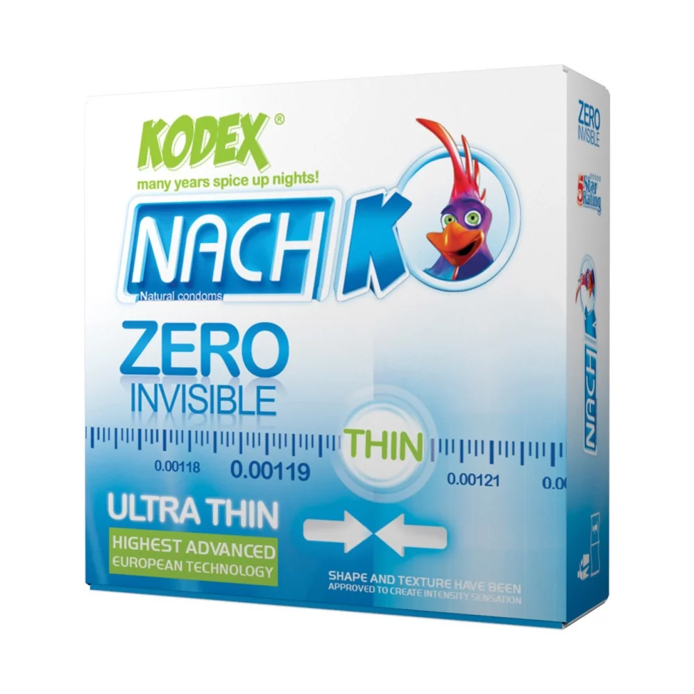 کاندوم مدل Zero Invisible بسته 3 عددی کدکس