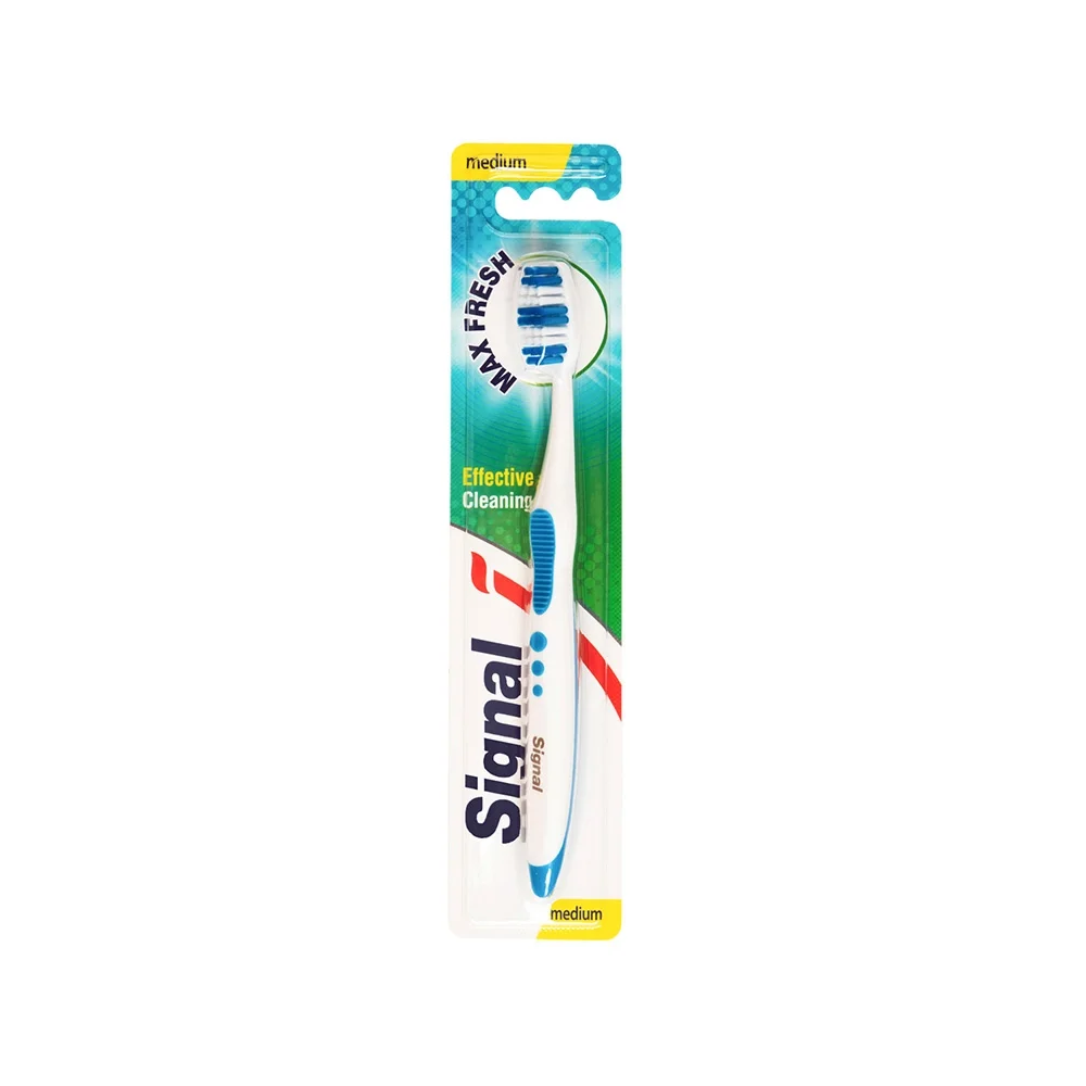 مسواک مدل Max Fresh با قابلیت پاک کنندگی پلاک دندان با برس متوسط سیگنال