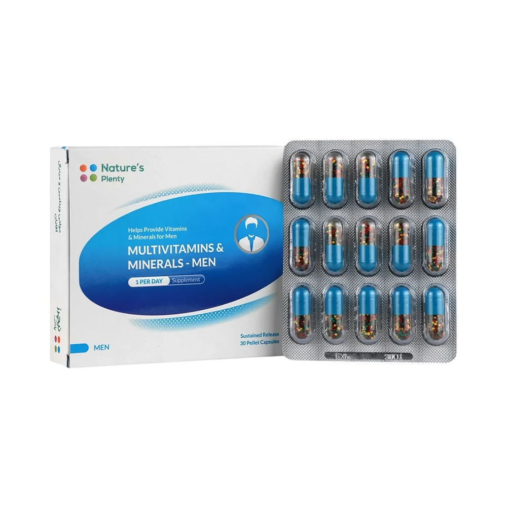 کپسول مولتی ویتامین و مینرال مناسب آقایان بسته 30 عددی نیچرز پلنتی