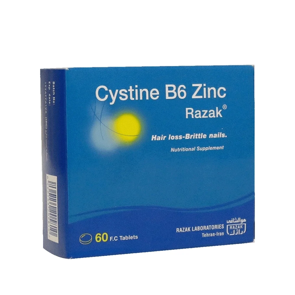 قرص سیستین ب 6 زینک بسته 60 عددی دانا