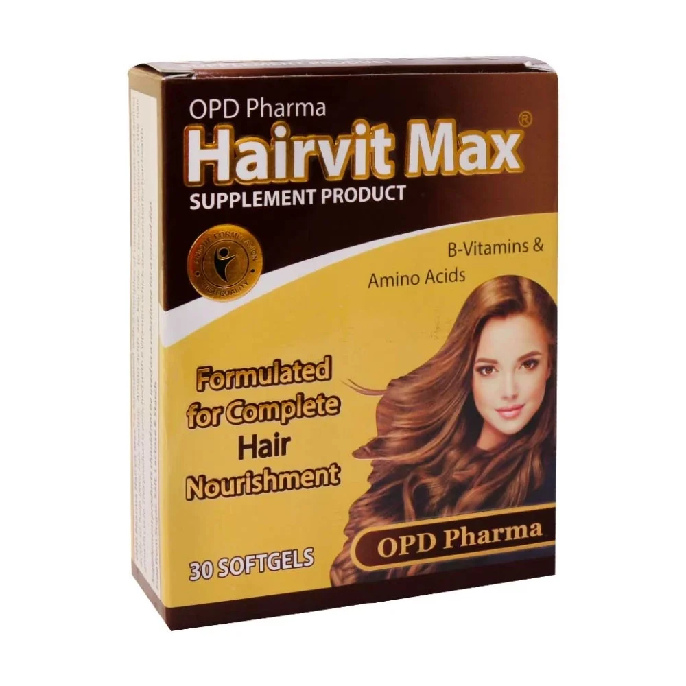 کپسول ژلاتینی هیرویت مکس بسته 30 عددی او پی دی فارما