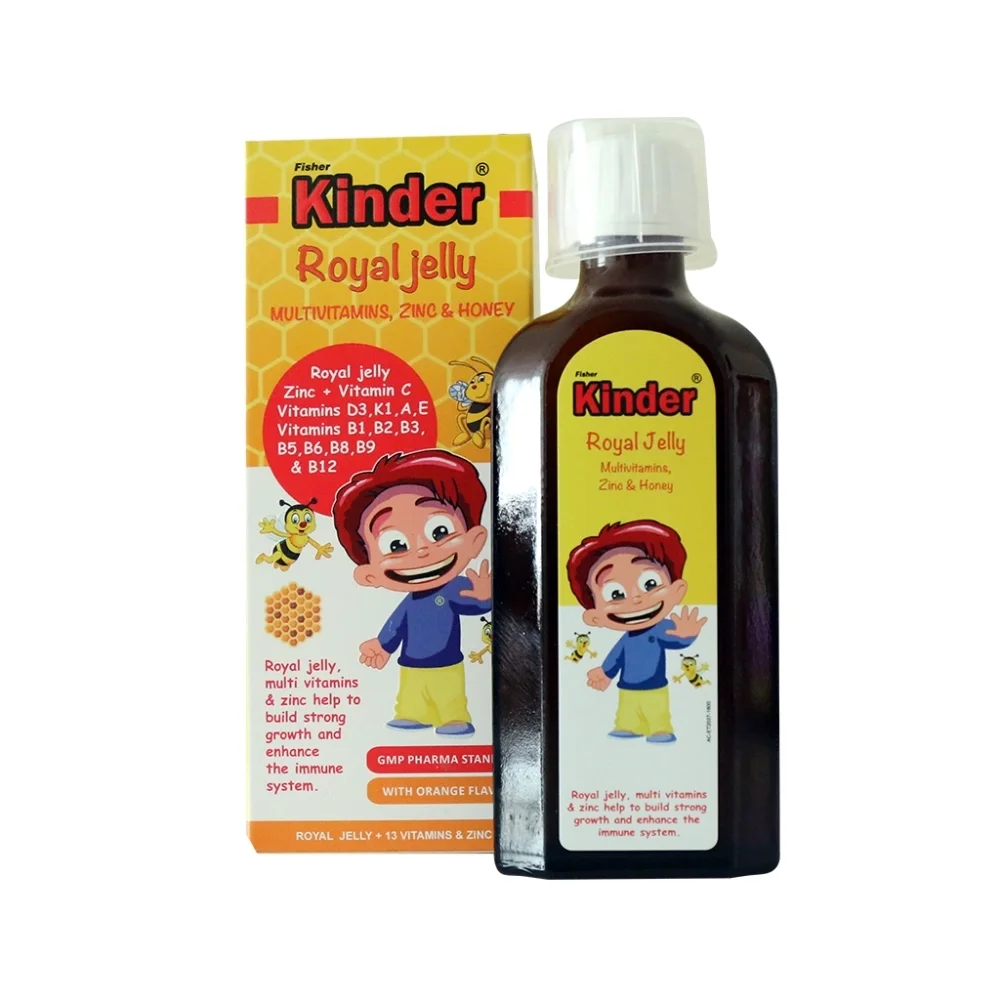 شربت رویال ژلی حجم 150 میلی لیتر فیشر کیندر