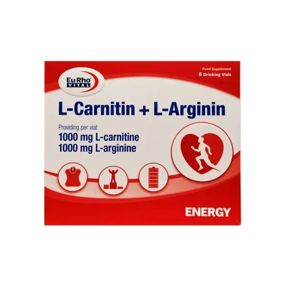 محلول خوراکی ال کارنیتین و ال آرژنین بسته 6 عددی یوروویتال