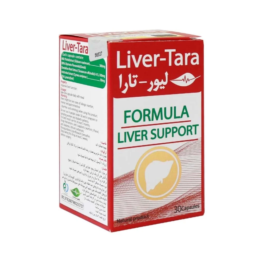 کپسول لیور تارا بسته 30 عددی گنجینه سلامت تارا