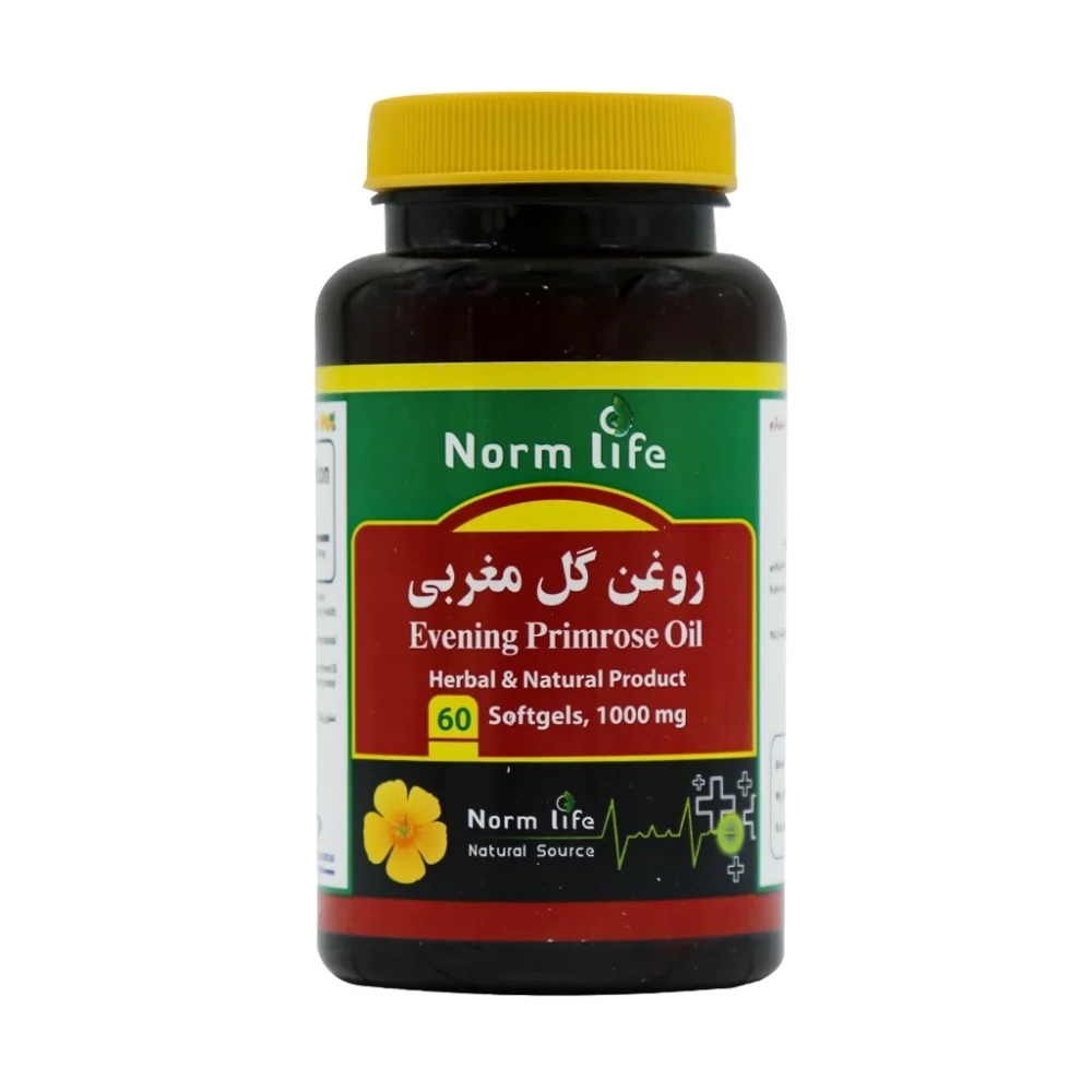 کپسول ژلاتینی گل مغربی 1000 میلی گرم بسته 60 عددی نورم لایف