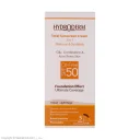 کرم ضدآفتاب رنگی SPF50 فاقد چربی بژ روشن حجم 40 میل هیدرودرم