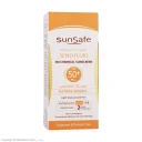 فلوئید ضدآفتاب SPF 50 مناسب پوست‌ حساس بدون رنگ حجم 50 میل سان سیف