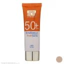 کرم ژل ضد آفتاب با SPF50 رنگی لایت مناسب پوست چرب حجم 50 میل ساین اسکین
