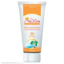 کرم ضد آفتاب با SPF30 بی رنگ مناسب پوست خشک و نرمال حجم 50 میل مدیسان
