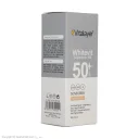 کرم ضد آفتاب با SPF50 رنگی بژ طبیعی مدل Whitevit حجم 40 میل ویتالیر