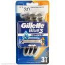 تیغ 3 لبه مردانه مدل Blue3 Comfort بسته 3 عددی ژیلت