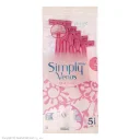 خود تراش 2 لبه زنانه مدل Simply Venus Basic بسته 5 عددی ژیلت
