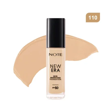کرم پودر مایع با SPF50 مدل نیو ارا کد 110 مناسب انواع پوست حجم 30 میل نوت
