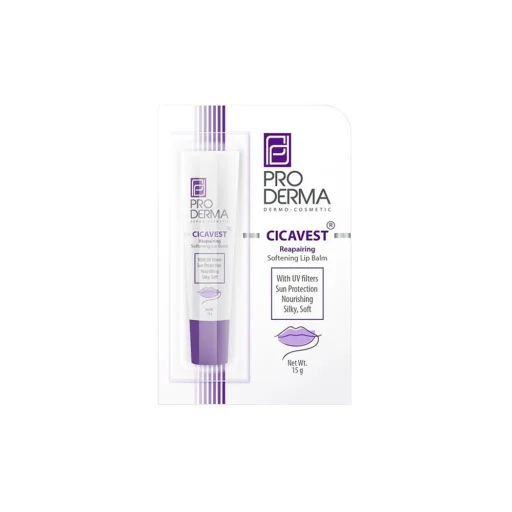 بالم لب نرمکننده و ترمیمکننده حاوی مواد ضدآفتاب تیوپی حجم 15 میل پرودرما