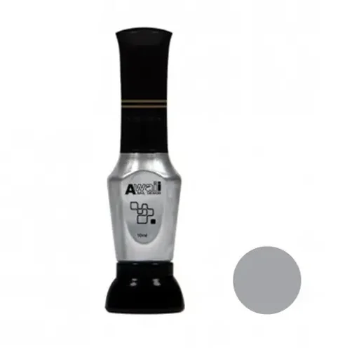 لاک ناخن طراحی رنگ نقرهای کد 3 آوایی