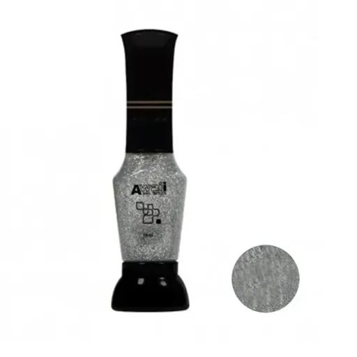 لاک ناخن طراحی رنگ نقرهای گلیتر کد 6 آوایی