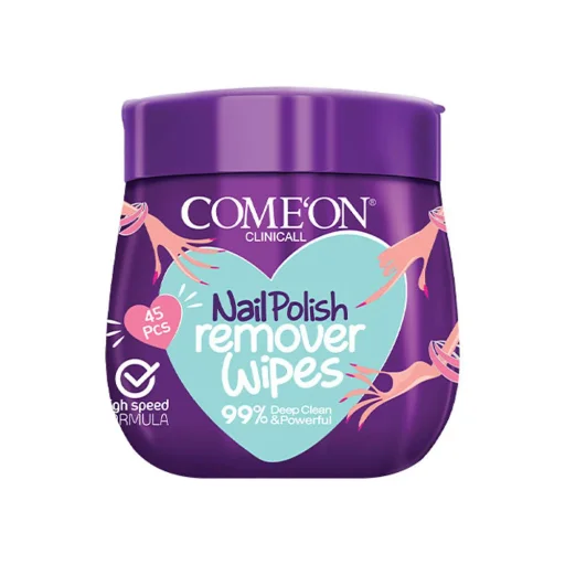 دستمال مرطوب لاک پاککن قوطی 45 برگ کامان