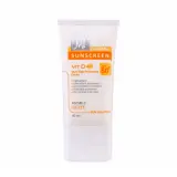 کرم ضد آفتاب با SPF50+ بی رنگ مدل سان سلوشن مناسب انواع پوست حجم 40 میل مای فارما