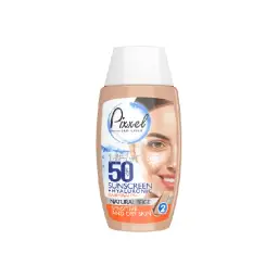 کرم ضد آفتاب با SPF50 رنگی بژ طبیعی مناسب پوست خشک حجم 50 میل پیکسل