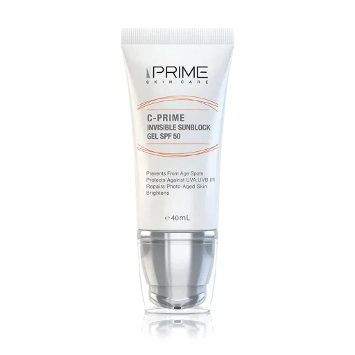 ژل ضدآفتاب SPF50 حاوی ویتامین C بی رنگ حجم 40 میل پرایم