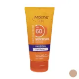 کرم ضد آفتاب با SPF60 رنگی بژ روشن مدل فیزیکال حجم 50 میل آردن سان