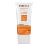 کرم ضد آفتاب با SPF50 رنگی بژ طبیعی بدون چربی حجم 40 میل هیدرودرم