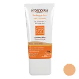 کرم ضد آفتاب با SPF50 رنگی بژ گندمی بدون چربی حجم 40 میل هیدرودرم